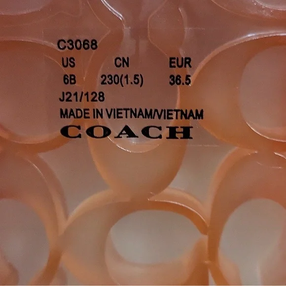 Coach Translucent Pink Slide Sandals - Picture 2 of 5